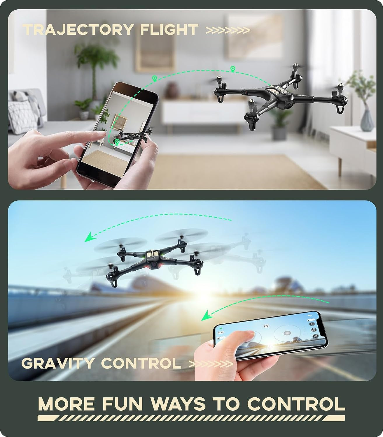 Drone with Camera, X600W Foldable 1080P FPV Camera Drones for Adults Kids Remote Control Quadcopter Gift Toys for Boys Girls with Altitude Hold, Headless Mode, One Key Start, 3D Flips 2 Batteries